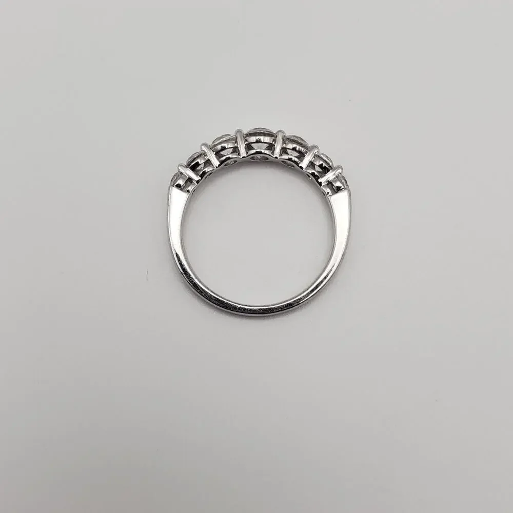 Vintage Sterling Silver 925 Ring Bar Lafonn Platinum Over Sterling Size 7 - Picture 6 of 9